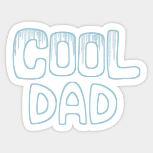 Cool Dad Icicle Design Sticker